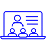 Ícone Minimalista de Webinar Online_